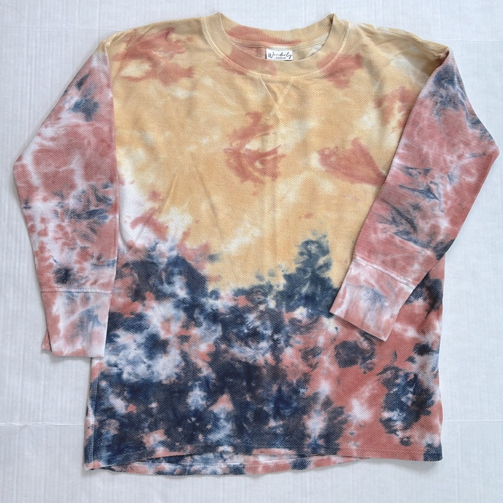 Tie Dye Tunic Sweatshirt Wonderly Top Small - Picture 7 of 8